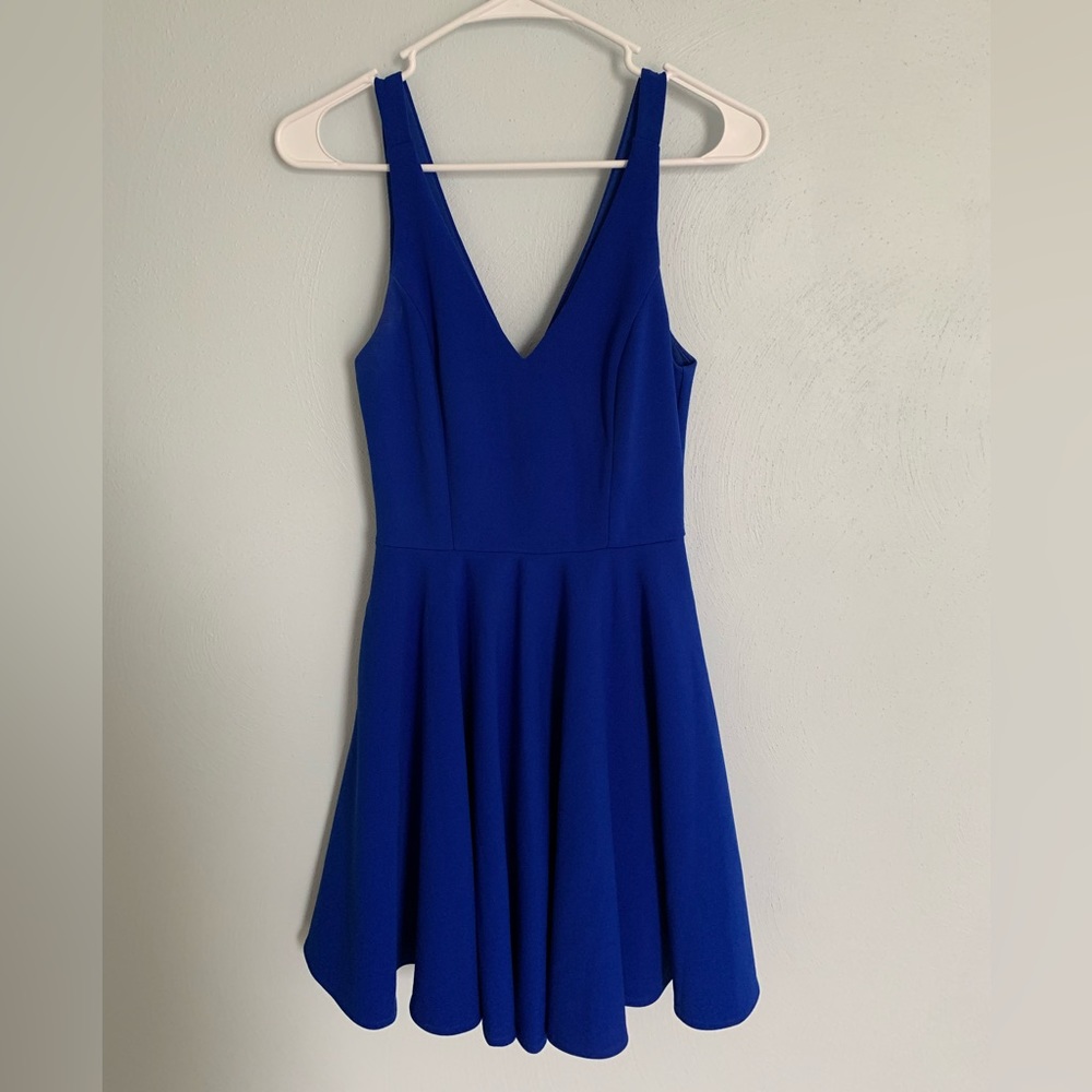 Lulus Darling Delight Royal Blue Skater Dress, Size XS, only worn once